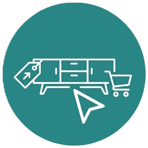 Icono de compra fácil y directa de muebles desde diseños de IA - Mubli